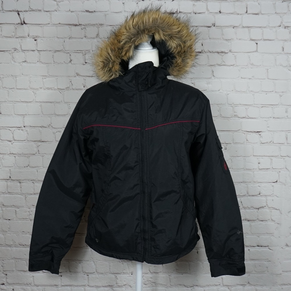 Vintage Women's Columbia Hooded Fir Trim Jacket M